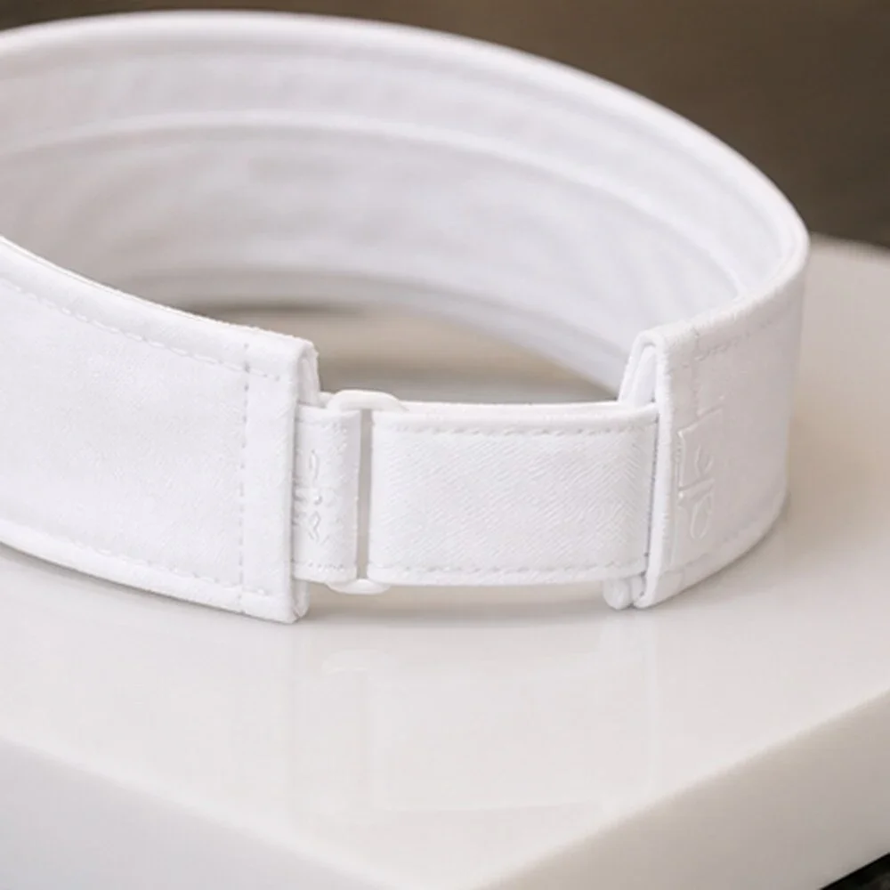 ALO Yoga White Gym Open Top Visor Hat Logo